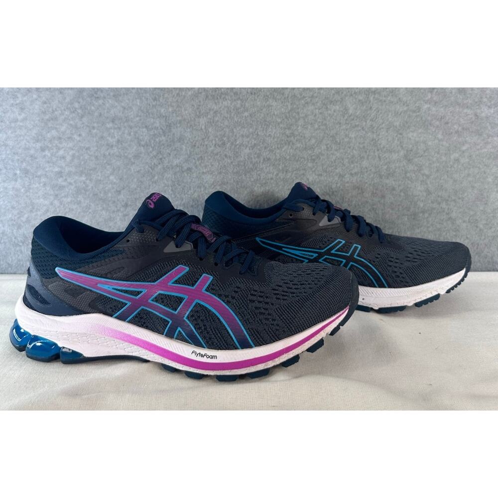 Asics Women'sz 9.5 GT-1000 10 Running Shoe French Blue Digital Grape Flytefoam